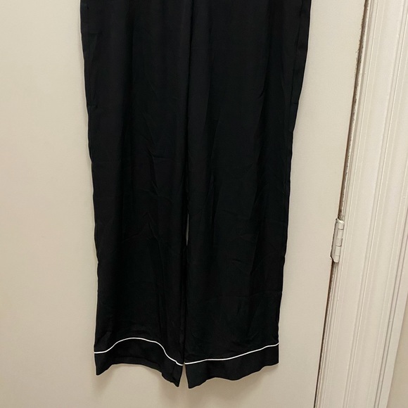 Zara Pants & Jumpsuits Zara Pajama Style Pants Black Crepe With